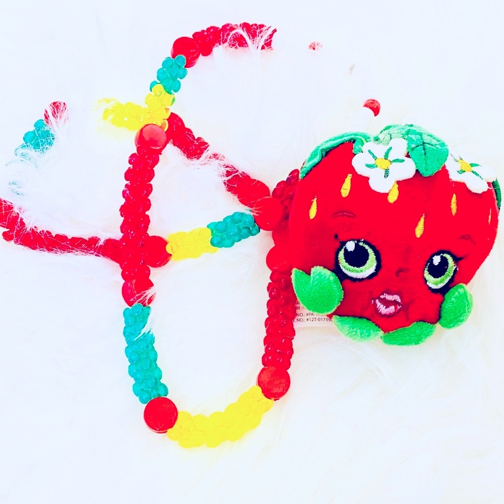 🍓 Strawberry Shopkins Plushie KANDI Necklace 🍓